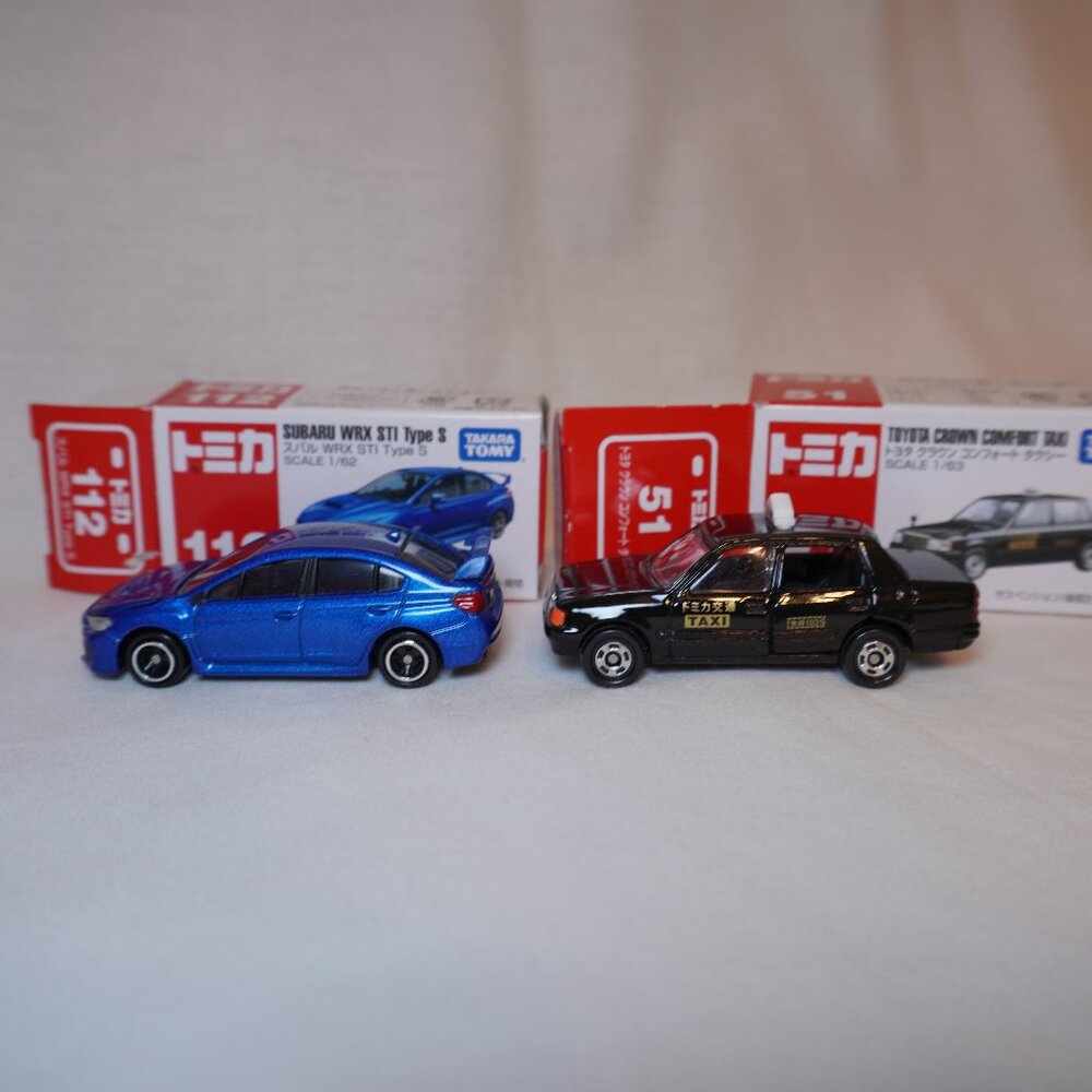 3/$20 - Diecast Model Car Lot Takara TOMY - Kid Toys Japan - BNIB Taxi, Subaru
